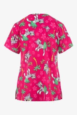 FUNSCRUBS- Tom & Jerry Palm Trees Women's 2-Pocket STRETCH V-Neck Print Scrub Top 5 FUNSCRUBS- Tom & Jerry Palm Trees Women's 2-Pocket STRETCH V-Neck Print Scrub Top -Cherokee Shop IMPQL005 092223 2