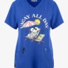 FUNSCRUBS- Peanuts Snoopy Vacay All Day Women's 2-Pocket STRETCH V-Neck Print Scrub Top -Cherokee Shop IMPQL026 092223 1