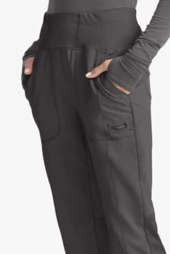 Cherokee Infinity Women's 5-Pocket STRETCH Rib-Knit Detail High-Rise Slim Leg Scrub Pants 6 Cherokee Infinity Women's 5-Pocket STRETCH Rib-Knit Detail High-Rise Slim Leg Scrub Pants -Cherokee Shop IN067 092523 PEWTE 2 HV