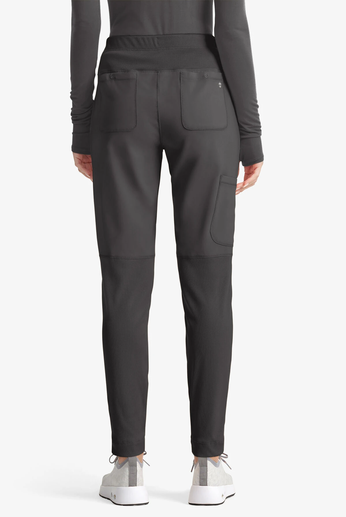 Cherokee Infinity Women's 5-Pocket STRETCH Rib-Knit Detail High-Rise Slim Leg Scrub Pants 5 Cherokee Infinity Women's 5-Pocket STRETCH Rib-Knit Detail High-Rise Slim Leg Scrub Pants - Image 3