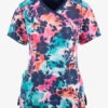 Cherokee Infinity Artistic Blooms Women's 3-Pocket STRETCH Mock Wrap Print Scrub Top 2 Cherokee Infinity Artistic Blooms Women's 3-Pocket STRETCH Mock Wrap Print Scrub Top -Cherokee Shop IN608ATBM 1