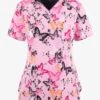 Cherokee Infinity Geo Flutter Butterfly Women's 2-Pocket STRETCH V-Neck Print Scrub Top 1 Cherokee Infinity Geo Flutter Butterfly Women's 2-Pocket STRETCH V-Neck Print Scrub Top -Cherokee Shop IN634GOFT 100423 1