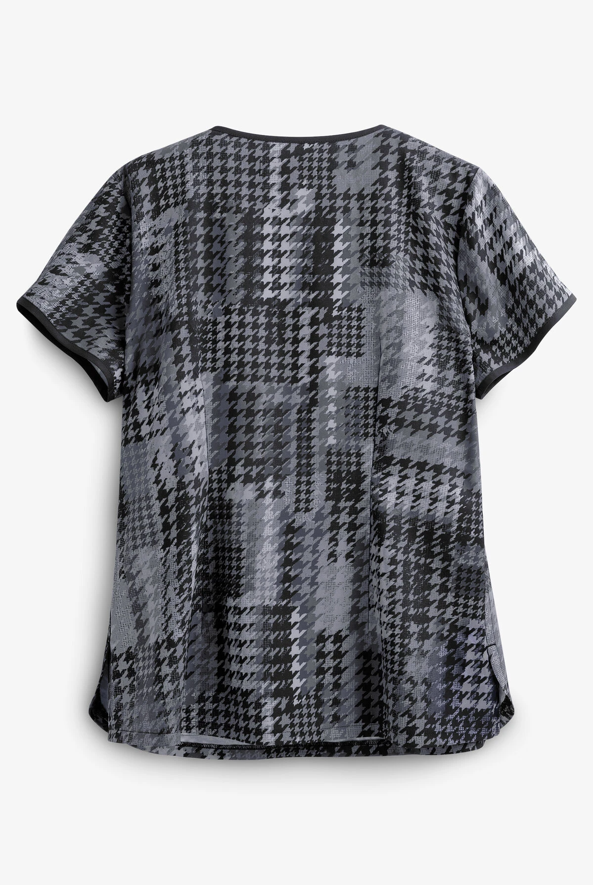 Koi Lite™ Houndstooth Platinum Eve Women's 2-Pocket Y-Neck Print Scrub Top 4 Koi Lite™ Houndstooth Platinum Eve Women's 2-Pocket Y-Neck Print Scrub Top - Image 2