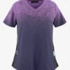 Koi Basics Heather Wisteria/Charcoal Women's 2-Pocket Ombre Print Scrub Top -Cherokee Shop K1031HWI 1