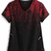 Koi Lite™ Eastern Dreams Ruby Ombre Women's 2-Pocket V-Neck Print Scrub Top 2 Koi Lite™ Eastern Dreams Ruby Ombre Women's 2-Pocket V-Neck Print Scrub Top -Cherokee Shop K1048EDO 1
