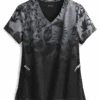 Koi Lite™ Eastern Dreams Platinum Ombre Women's 2-Pocket V-Neck Print Scrub Top -Cherokee Shop K1048EDP 1