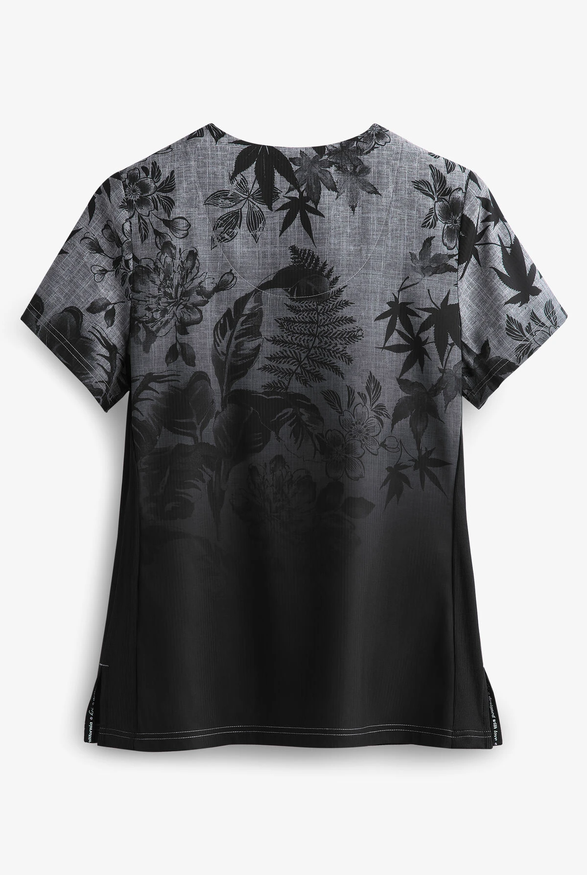 Koi Lite™ Eastern Dreams Platinum Ombre Women's 2-Pocket V-Neck Print Scrub Top 4 Koi Lite™ Eastern Dreams Platinum Ombre Women's 2-Pocket V-Neck Print Scrub Top - Image 2