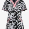 Koi Stretch Woodblack Floral Women's 4-Pocket STRETCH Y-Neck Print Scrub Top 1 Koi Stretch Woodblack Floral Women's 4-Pocket STRETCH Y-Neck Print Scrub Top -Cherokee Shop K1054WBF 1