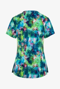 Planet Koi Palm Oasis Tie Dye Women's 3-Pocket STRETCH V-Neck Print Scrub Top 5 Planet Koi Palm Oasis Tie Dye Women's 3-Pocket STRETCH V-Neck Print Scrub Top -Cherokee Shop K1079POA 2