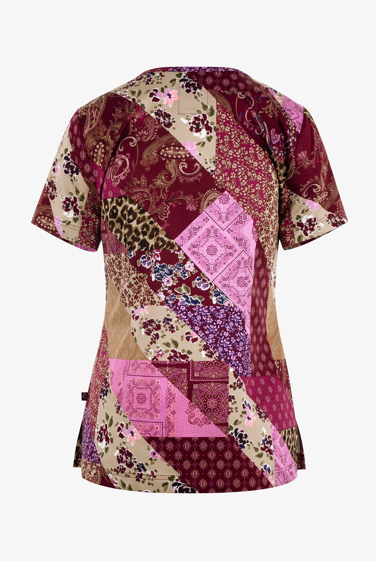 Koi Patched With Love Women's 2-Pocket STRETCH V-Neck Print Scrub Top 4 Koi Patched With Love Women's 2-Pocket STRETCH V-Neck Print Scrub Top - Image 2