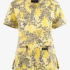 Koi Basics Pool Side Leopard Sunshine Women's 2-Pocket STRETCH V-Neck Print Scrub Top -Cherokee Shop K384PSS 1