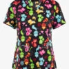 Koi Basics Playful Pretty Kitty Women's 2-Pocket STRETCH V-Neck Print Scrub Top -Cherokee Shop K384PTY 100423 1