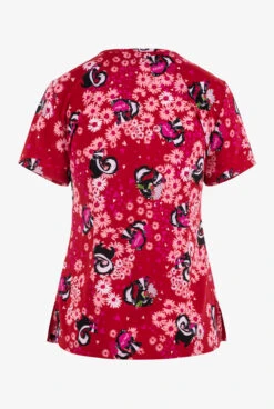 Koi Basics Stink N' Cute Skunk Floral Women's 2-Pocket STRETCH V-Neck Print Scrub Top -Cherokee Shop K384SNC 2