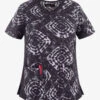 Koi Lite™ Raquel Tribal Tie Dye Women's 2-Pocket Mock Wrap STRETCH Print Scrub Top -Cherokee Shop K385TTD 1