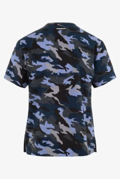 Koi Next Gen Heathered Camo Men's 1-Pocket STRETCH V-Neck Print Scrub Top -Cherokee Shop K671HTC 100423 2