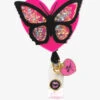 Betsey Johnson Heart Butterfly Shaker ID Badge Holder 1 Betsey Johnson Heart Butterfly Shaker ID Badge Holder -Cherokee Shop KB156HTB 1
