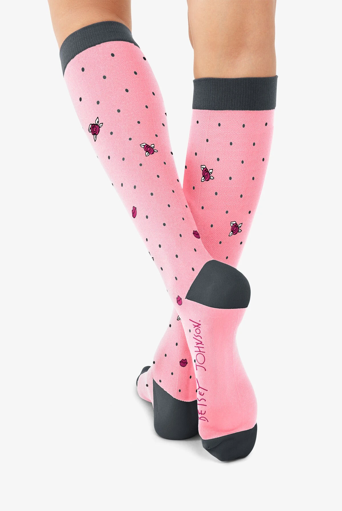 Betsey Johnson Bumble Love Women's 2-Pack 15-20 MmHg Moderate Compression Socks 4 Betsey Johnson Bumble Love Women's 2-Pack 15-20 MmHg Moderate Compression Socks - Image 2