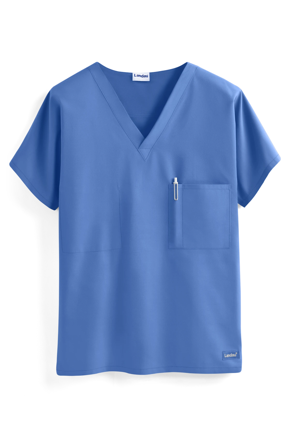 Landau Unisex 1-Pocket Reversible Scrub Top 3 Landau Unisex 1-Pocket Reversible Scrub Top