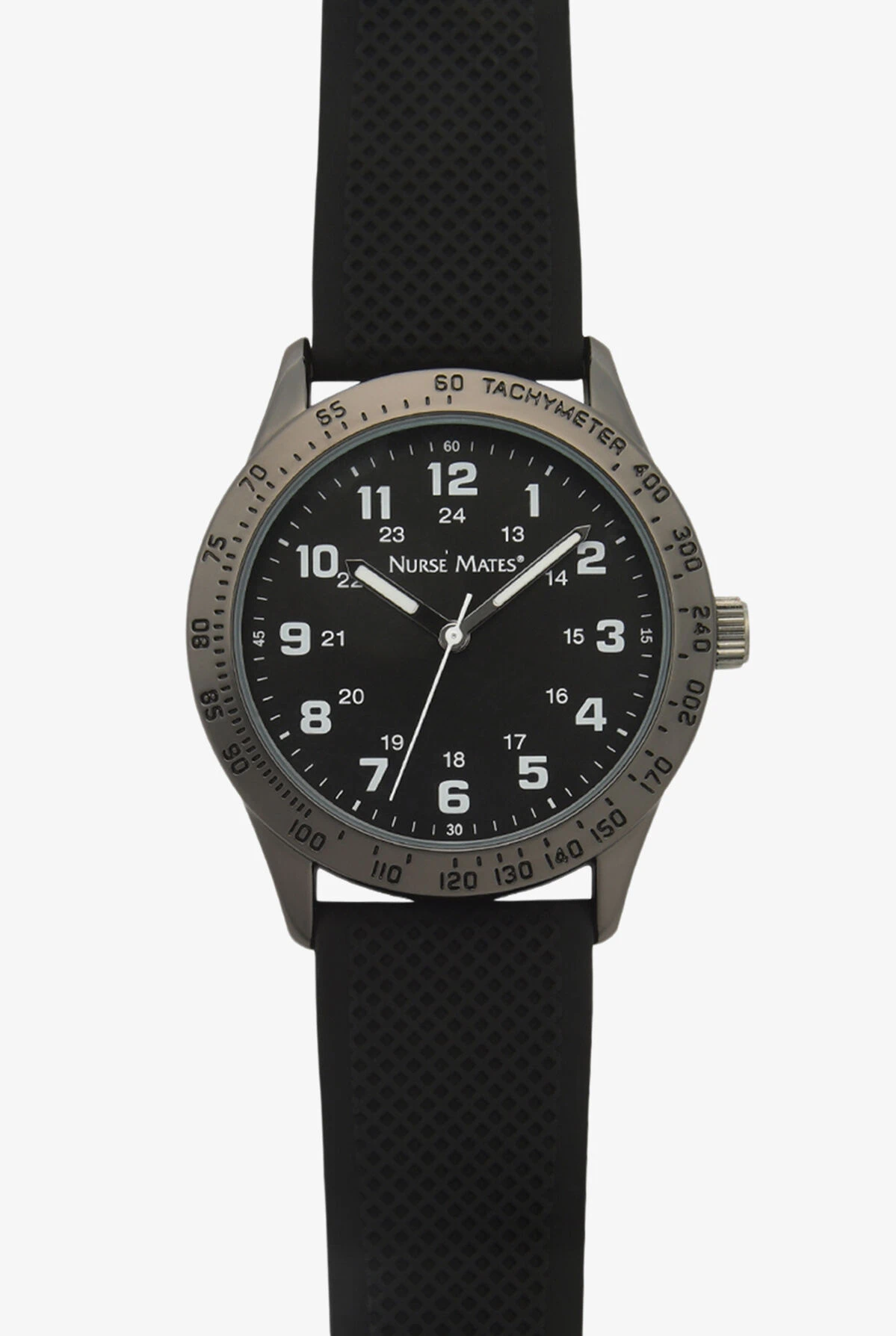 Nurse Mates Men's Water Resistant Tach Wrist Watch 3 Nurse Mates Men's Water Resistant Tach Wrist Watch