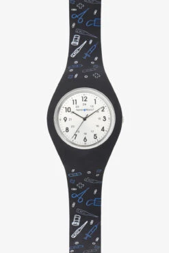 Nurse Mates Medical Symbols Women's Silicone Strap Watch