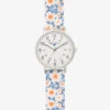 Nurse Mates White Poppy Women's Silicone Strap Watch