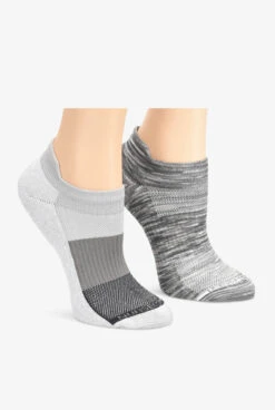 Nurse Mates Grey Space Dye /Grey Block Women's 2-Pair Multi-Pack Anklet Socks