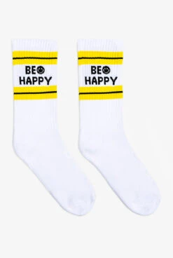 Living Royal Be Happy Unisex Classic Crew Socks -Cherokee Shop LRBEHAPP 101623 3