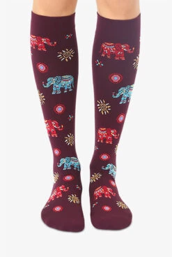 Living Royal Elephant Women's 15-20 MmHg Moderate Compression Socks