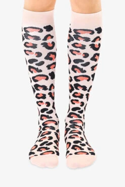Living Royal Leopard Women's 15-20 MmHg Moderate Compression Socks
