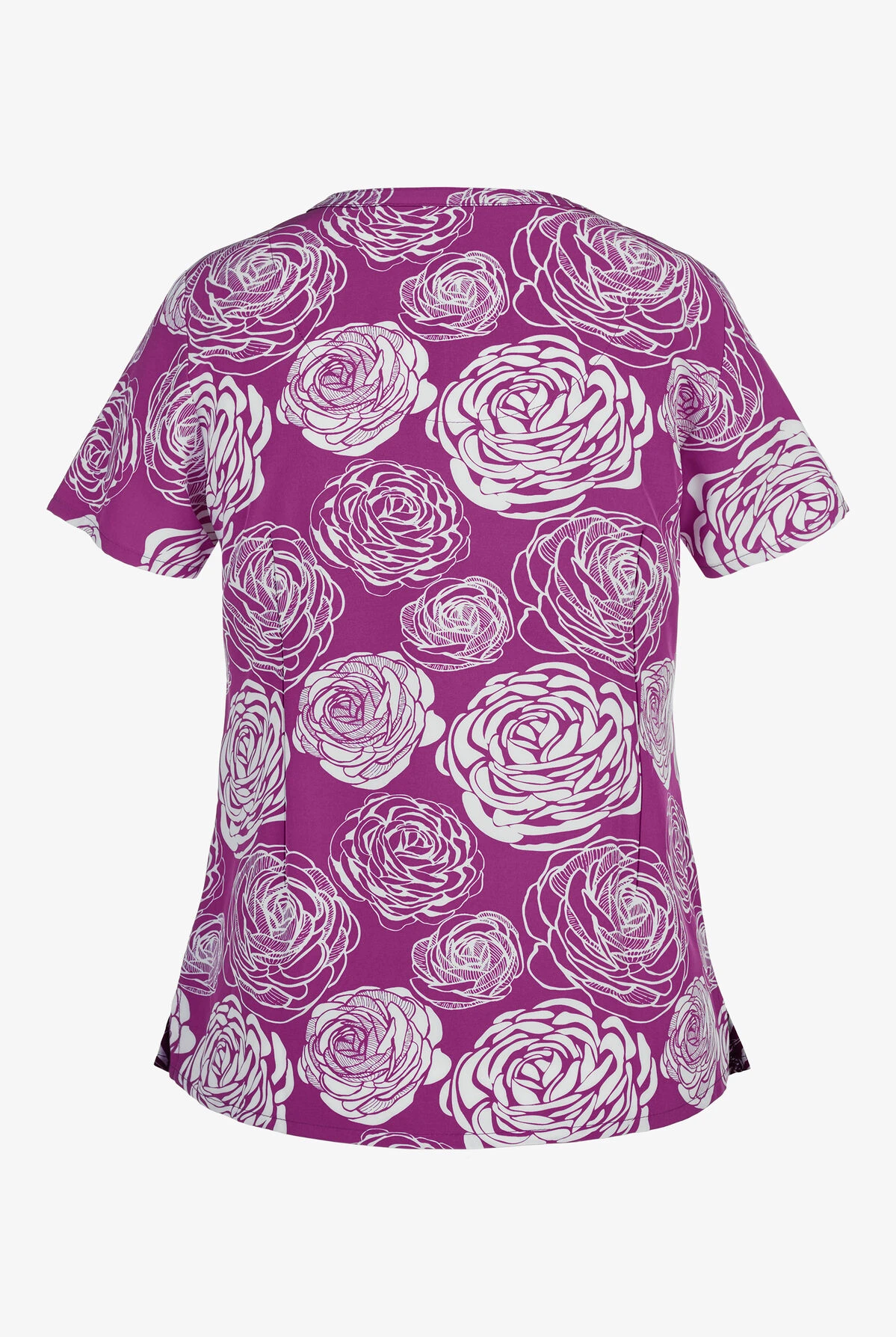Maevn Florever Yours Women's 3-Pocket V-Neck Print Scrub Top 4 Maevn Florever Yours Women's 3-Pocket V-Neck Print Scrub Top - Image 2