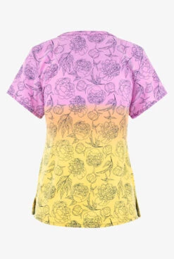 Maevn Morning Sunrise Floral Women's 3-Pocket STRETCH V-Neck Print Scrub Top 5 Maevn Morning Sunrise Floral Women's 3-Pocket STRETCH V-Neck Print Scrub Top -Cherokee Shop MA176MSR 2
