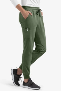 Maevn Matrix UA Exclusive Women's 5-Pocket STRETCH Jogger Scrub Pants -Cherokee Shop MA6502 OLIVE 5