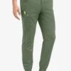 Maevn Matrix Men's 5-Pocket STRETCH Half Elastic Waistband Jogger Scrub Pants -Cherokee Shop MA8501 OLIVE 1