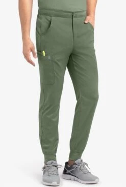 Maevn Matrix Men's 5-Pocket STRETCH Half Elastic Waistband Jogger Scrub Pants