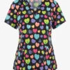 UA Exclusive Maevn My Boo Hearts Women's 3-Pocket STRETCH V-Neck Print Scrub Top -Cherokee Shop MA9800MBO 100423 1