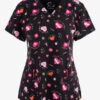Maevn All Heart Women's 3-Pocket STRETCH V-Neck Print Scrub Top