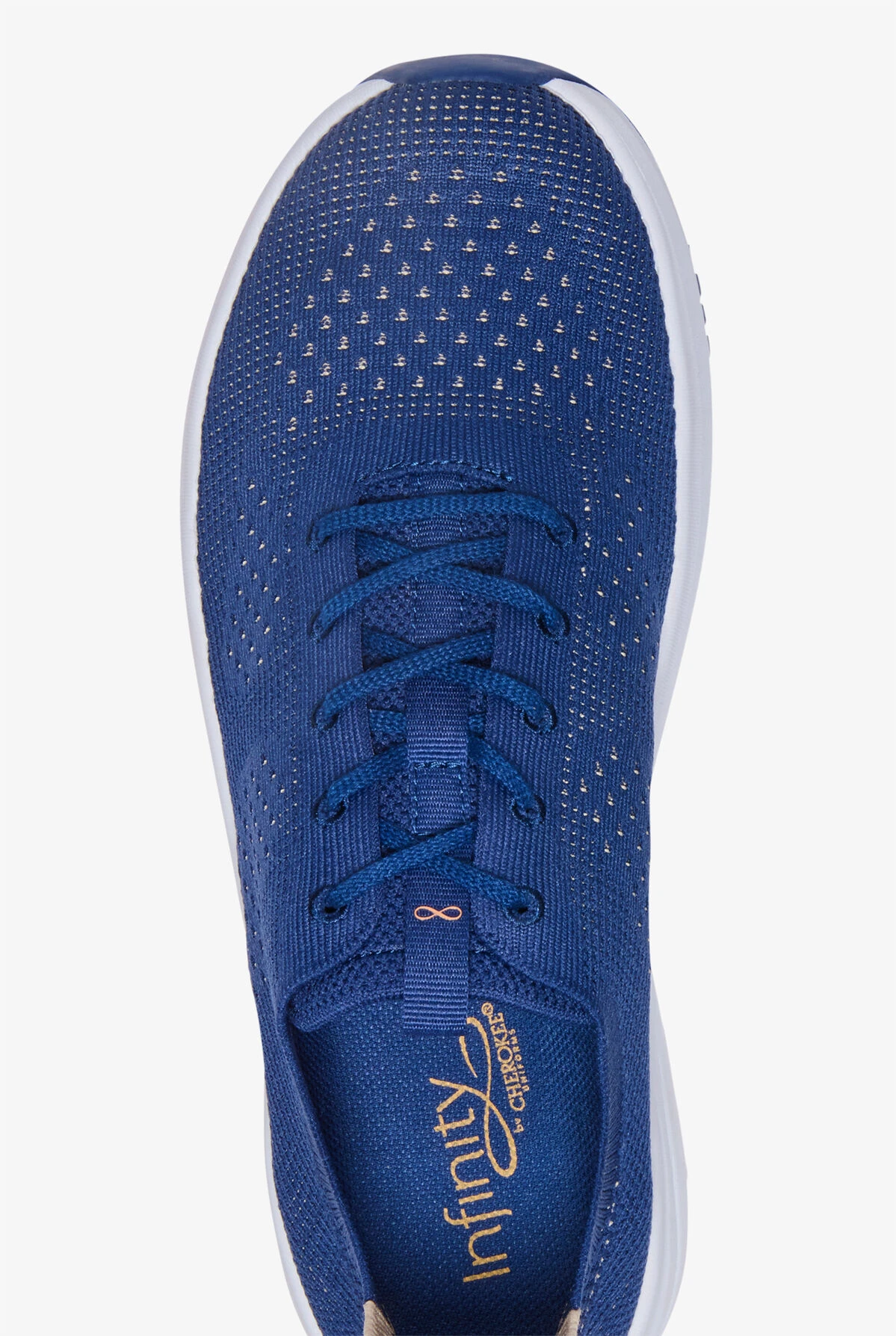 Infinity By Cherokee Men's Everon Knit Navy/White Athletic Lace Up Nursing Shoes 4 Infinity By Cherokee Men's Everon Knit Navy/White Athletic Lace Up Nursing Shoes - Image 2