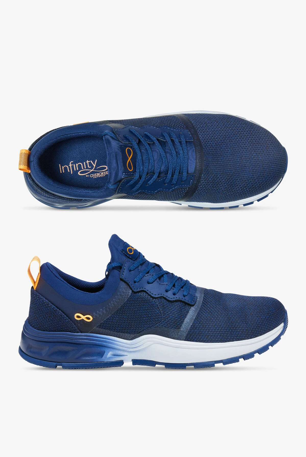 Infinity By Cherokee Men's Fly Navy/White Athletic Lace Up Nursing Shoes 3 Infinity By Cherokee Men's Fly Navy/White Athletic Lace Up Nursing Shoes