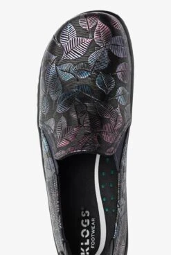 Klogs Moxy Blue/Purple Leaves Leather Slip On Clogs 9 Klogs Moxy Blue/Purple Leaves Leather Slip On Clogs -Cherokee Shop MOXYBLPP 2