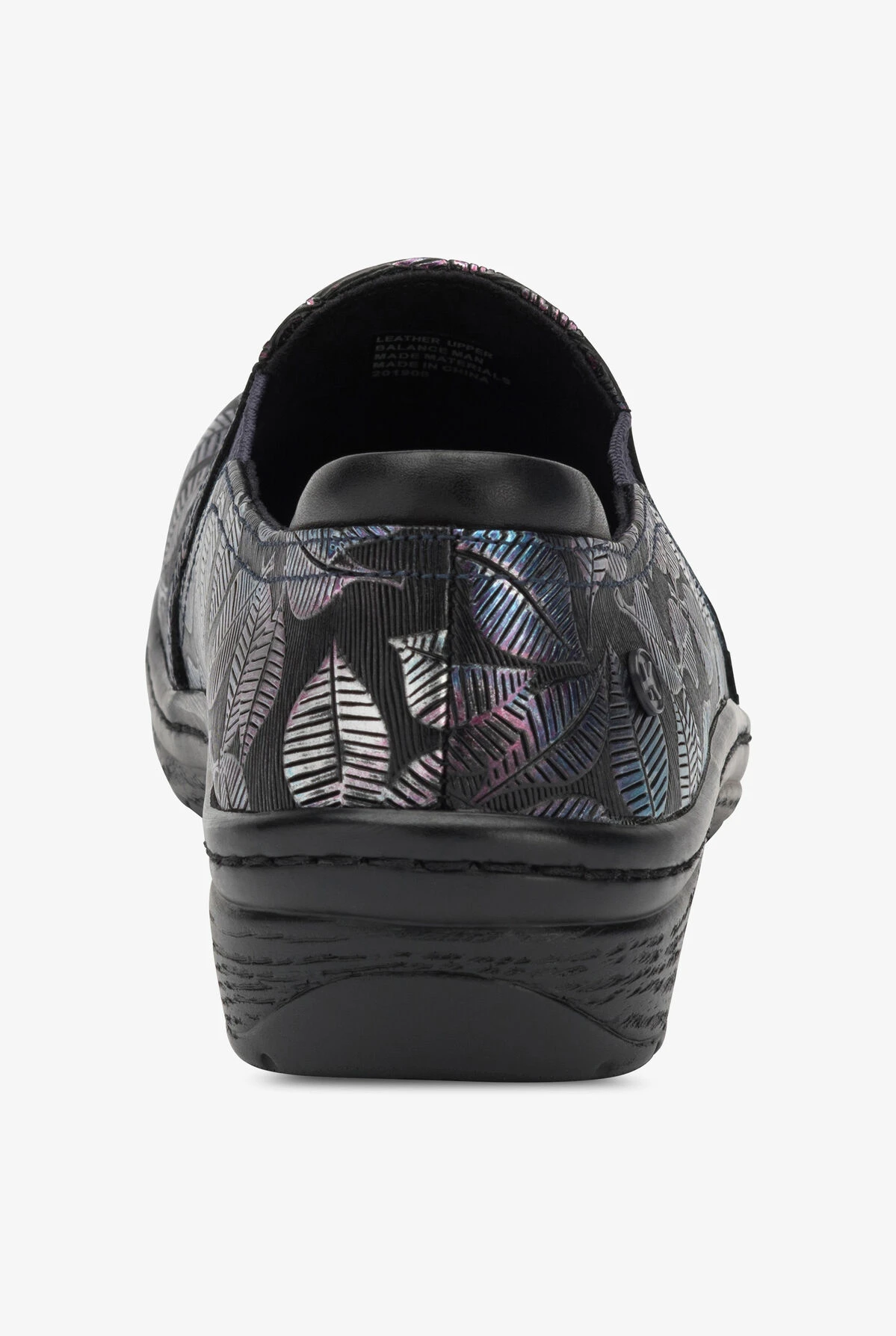 Klogs Moxy Blue/Purple Leaves Leather Slip On Clogs 7 Klogs Moxy Blue/Purple Leaves Leather Slip On Clogs - Image 5