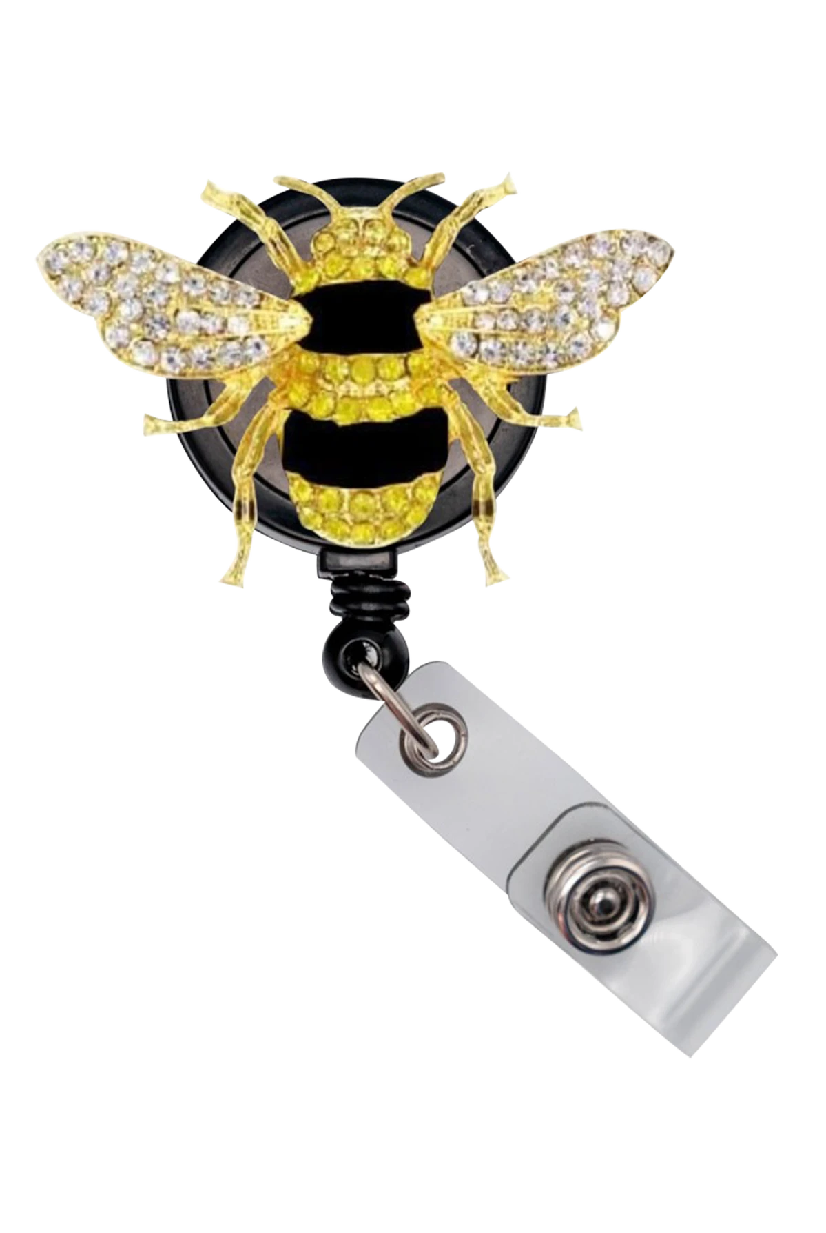 Outside The Box Bee Sparkle & Shine Swivel Badge Reel 3 Outside The Box Bee Sparkle & Shine Swivel Badge Reel