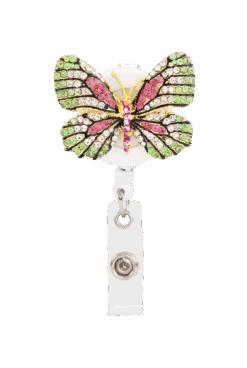 Outside The Box Butterfly Sparkle & Shine Swivel Badge Reel