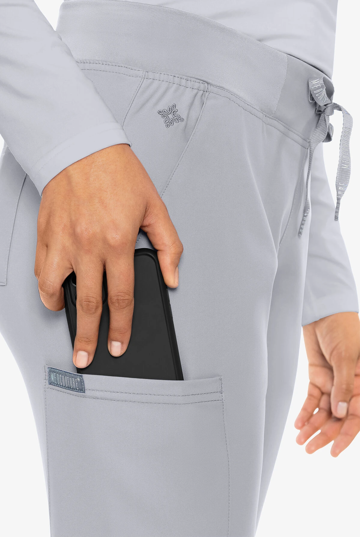 Med Couture Insight Women's 6-Pocket Cargo Jogger Scrub Pants - Petite 4 Med Couture Insight Women's 6-Pocket Cargo Jogger Scrub Pants - Petite - Image 2