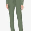 Med Couture Touch Women's 6-Pocket STRETCH Jersey Knit Waist Drawstring Cargo Yoga Scrub Pants -Cherokee Shop P7725 OLIVE 1 S