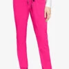 Med Couture Peaches Women's 4-Pocket STRETCH Flat Front Scrub Pants - Petite -Cherokee Shop P8706 PIPUN 1