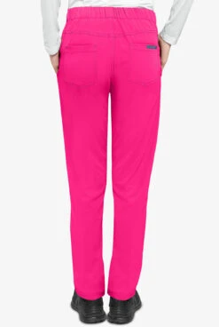 Med Couture Peaches Women's 4-Pocket STRETCH Flat Front Scrub Pants - Petite -Cherokee Shop P8706 PIPUN 4