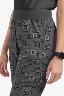 Easy STRETCH By Butter-Soft™ Cuff Floating Tiles Pewter Women’s 5-Pocket Jogger Print Scrub Pants 11 Easy STRETCH By Butter-Soft™ Cuff Floating Tiles Pewter Women’s 5-Pocket Jogger Print Scrub Pants -Cherokee Shop PBU287TPF 2
