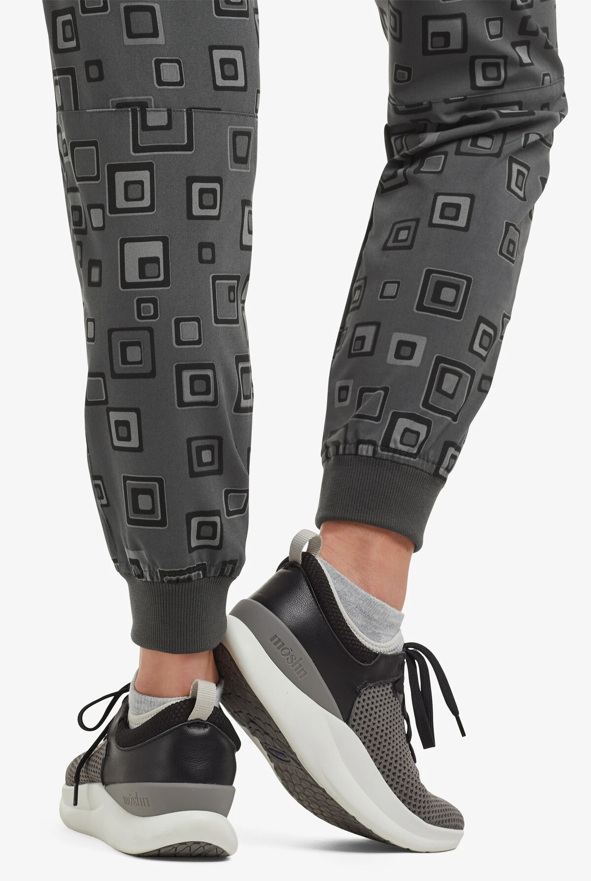 Easy STRETCH By Butter-Soft™ Cuff Floating Tiles Pewter Women’s 5-Pocket Jogger Print Scrub Pants 9 Easy STRETCH By Butter-Soft™ Cuff Floating Tiles Pewter Women’s 5-Pocket Jogger Print Scrub Pants - Image 7