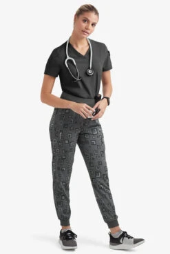 Easy STRETCH By Butter-Soft™ Cuff Floating Tiles Pewter Women’s 5-Pocket Jogger Print Scrub Pants 17 Easy STRETCH By Butter-Soft™ Cuff Floating Tiles Pewter Women’s 5-Pocket Jogger Print Scrub Pants -Cherokee Shop PBU287TPF 8