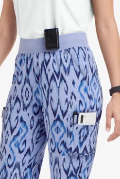 Easy STRETCH By Butter-Soft™ Cuff Uzbek Kilim Ceil Women’s 5-Pocket Jogger Print Scrub Pants -Cherokee Shop PBU287UKC 6
